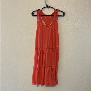 Sleeveless Coral Lace Roxy‎ Dress